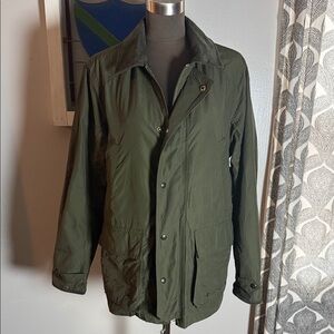 J Crew Olive Green Chore Coat Corduroy Collar SZ S